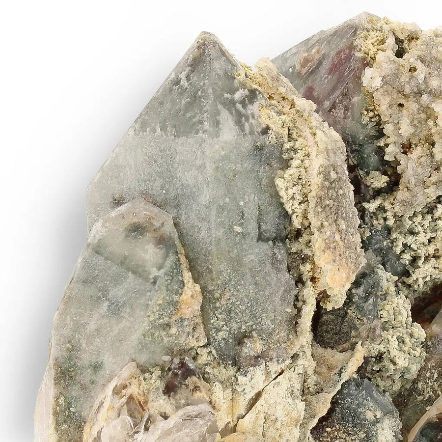 Chlorite Included Quartz Multi-Crystal South Africa