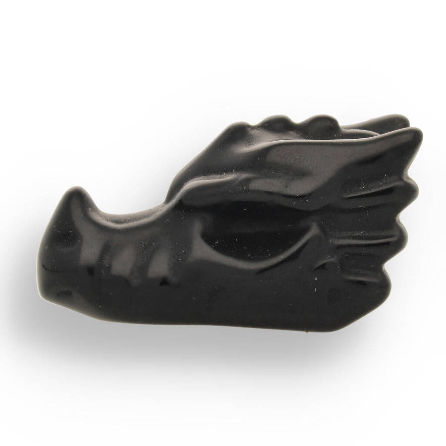 Black Onyx Dragon Head - Shadow Guardian