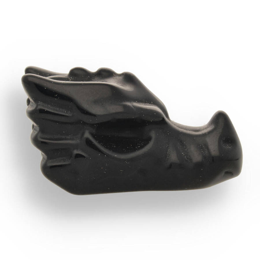 Black Onyx Dragon Head - Shadow Guardian