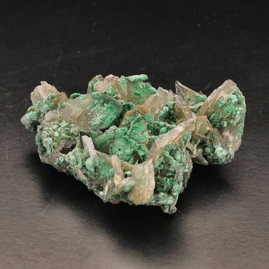 Unique Baryte and Malachite Combo: Shangulowe Mine