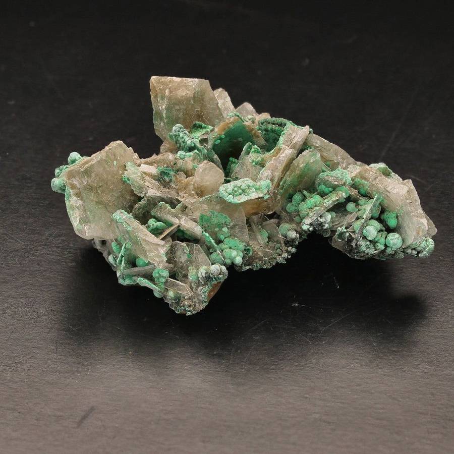 Unique Baryte and Malachite Combo: Shangulowe Mine
