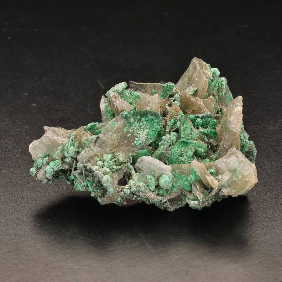 Unique Baryte and Malachite Combo: Shangulowe Mine