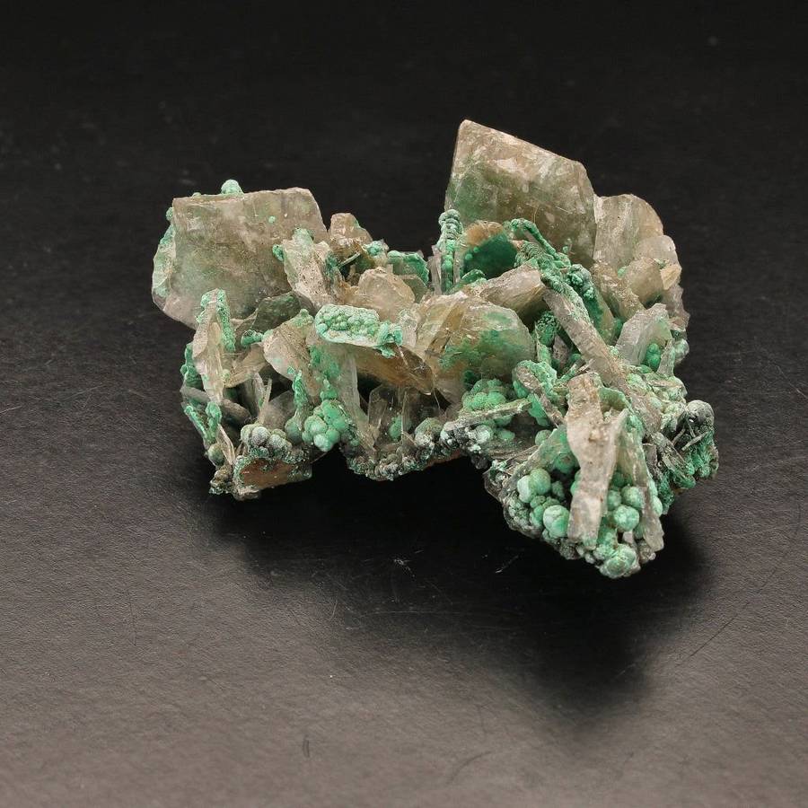 Unique Baryte and Malachite Combo: Shangulowe Mine