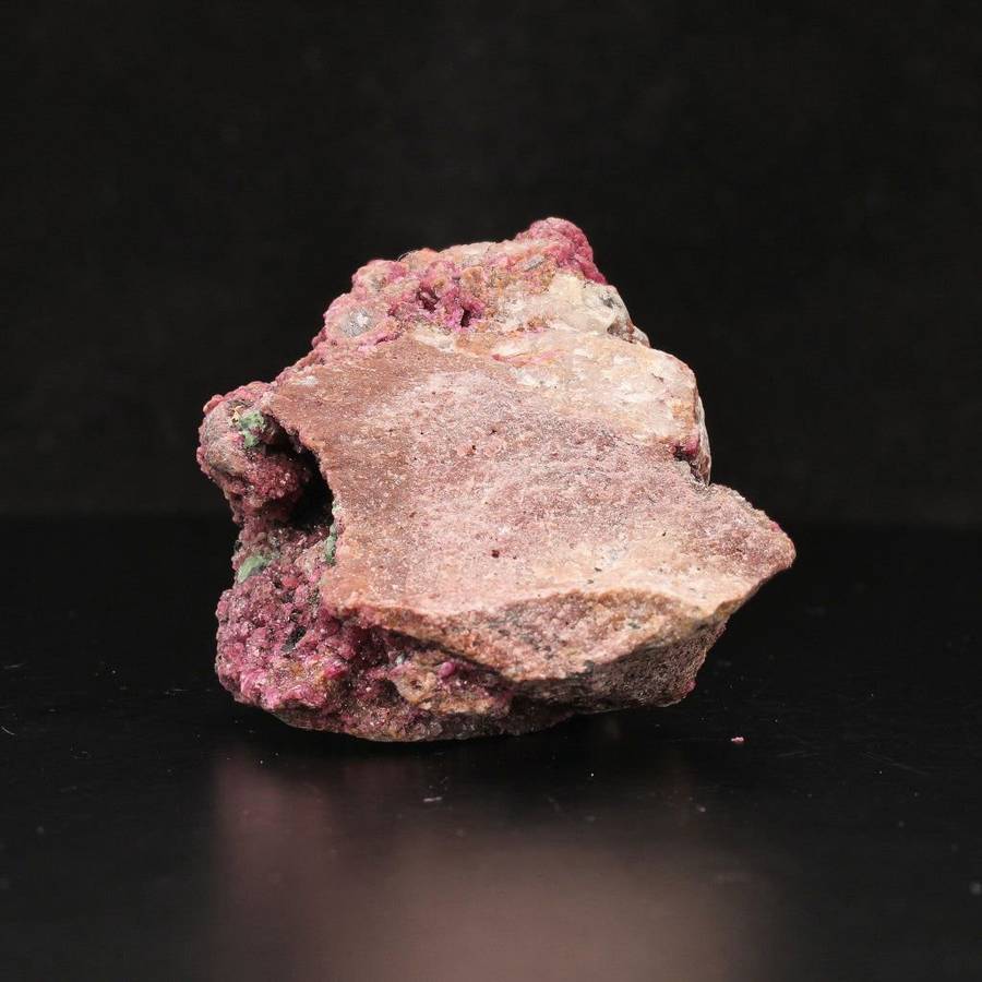 Cobaltoan Calcite with Malacite on Matrix