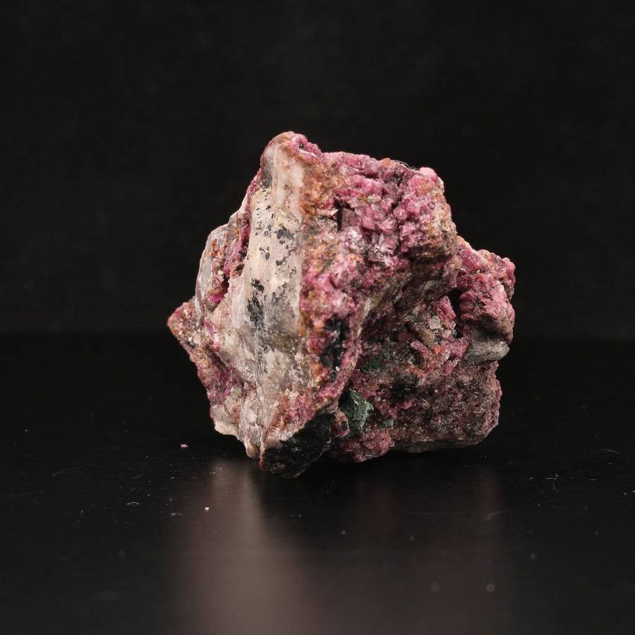 Cobaltoan Calcite with Malacite on Matrix