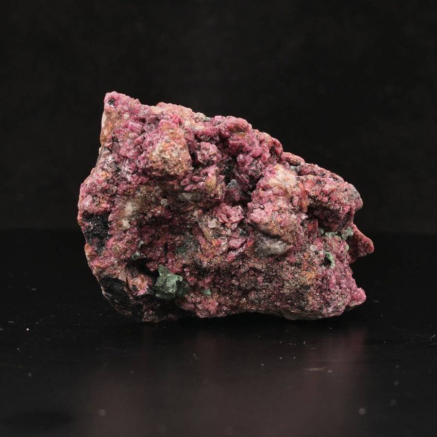 Cobaltoan Calcite with Malacite on Matrix