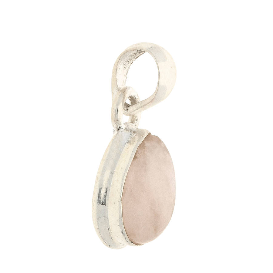 Enchanted Echoes: Rose Quartz Sterling Silver Necklace