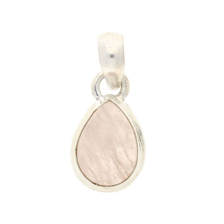 Enchanted Echoes: Rose Quartz Sterling Silver Necklace