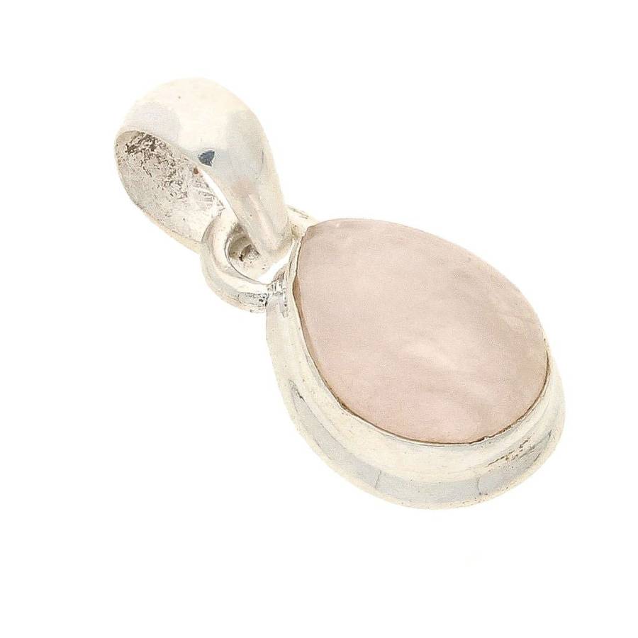 Enchanted Echoes: Rose Quartz Sterling Silver Necklace