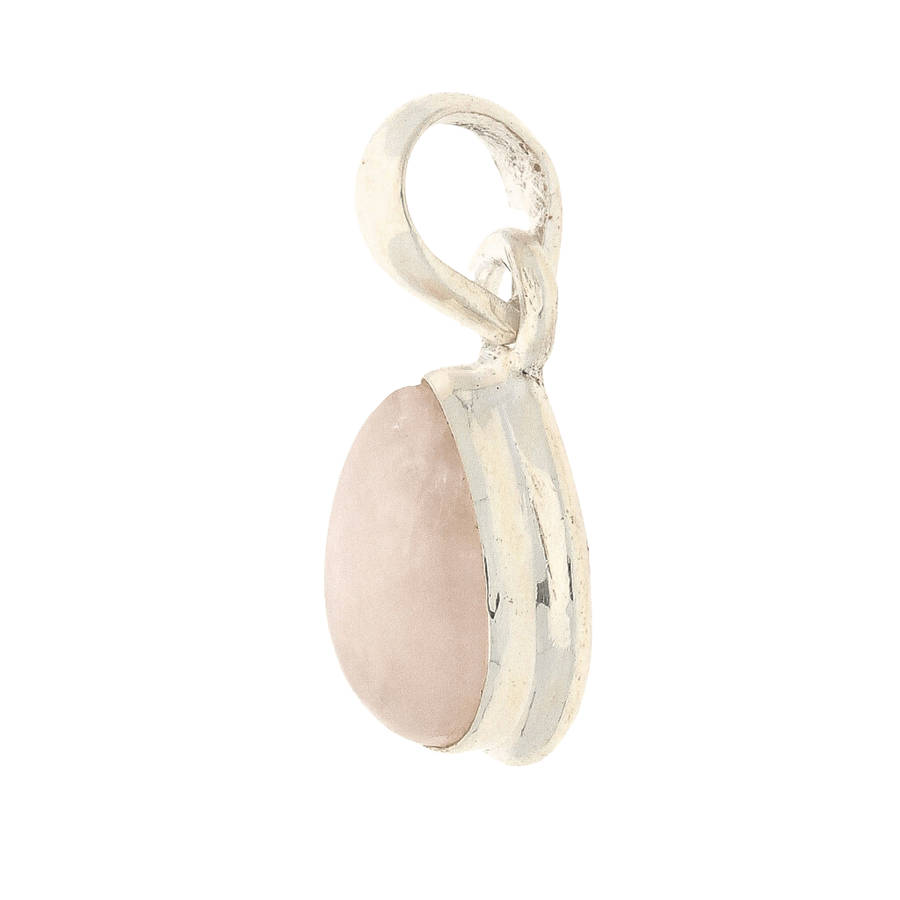 Enchanted Echoes: Rose Quartz Sterling Silver Necklace