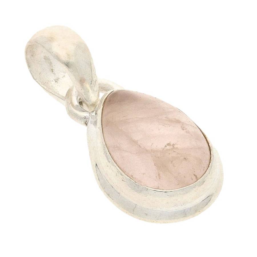 Enchanted Echoes: Rose Quartz Sterling Silver Necklace