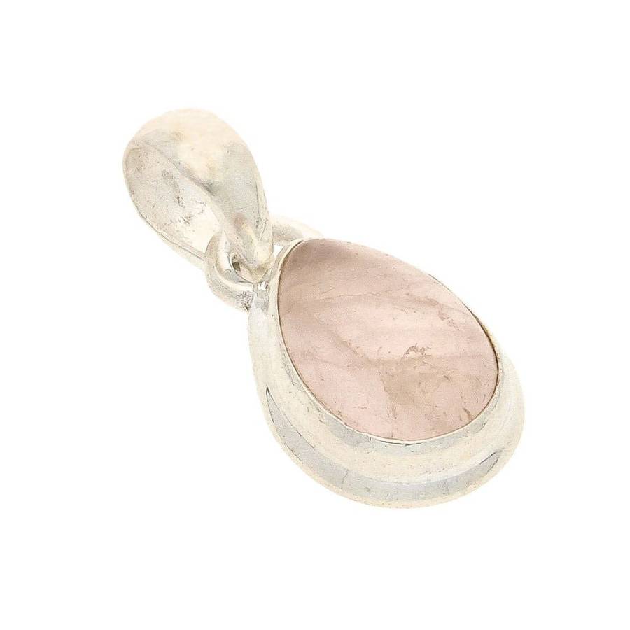 Enchanted Echoes: Rose Quartz Sterling Silver Necklace