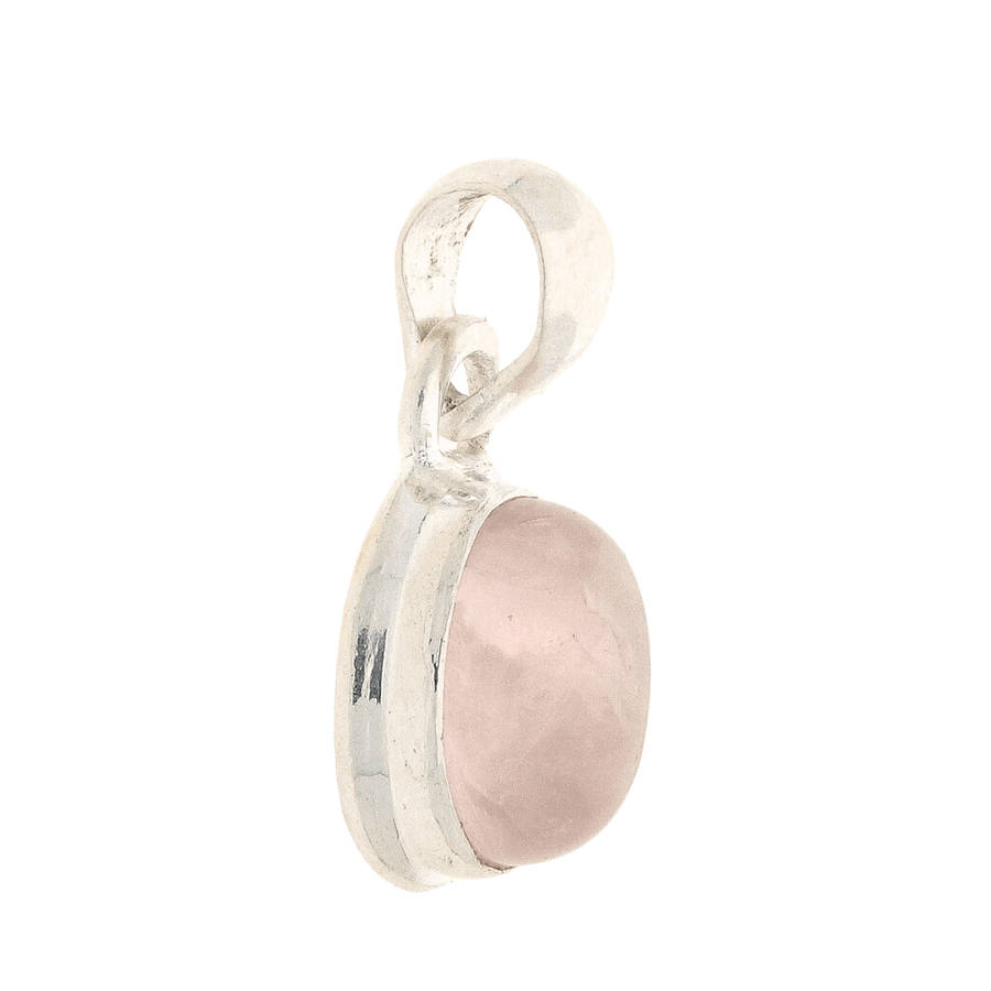 Enchanted Echoes: Rose Quartz Sterling Silver Necklace