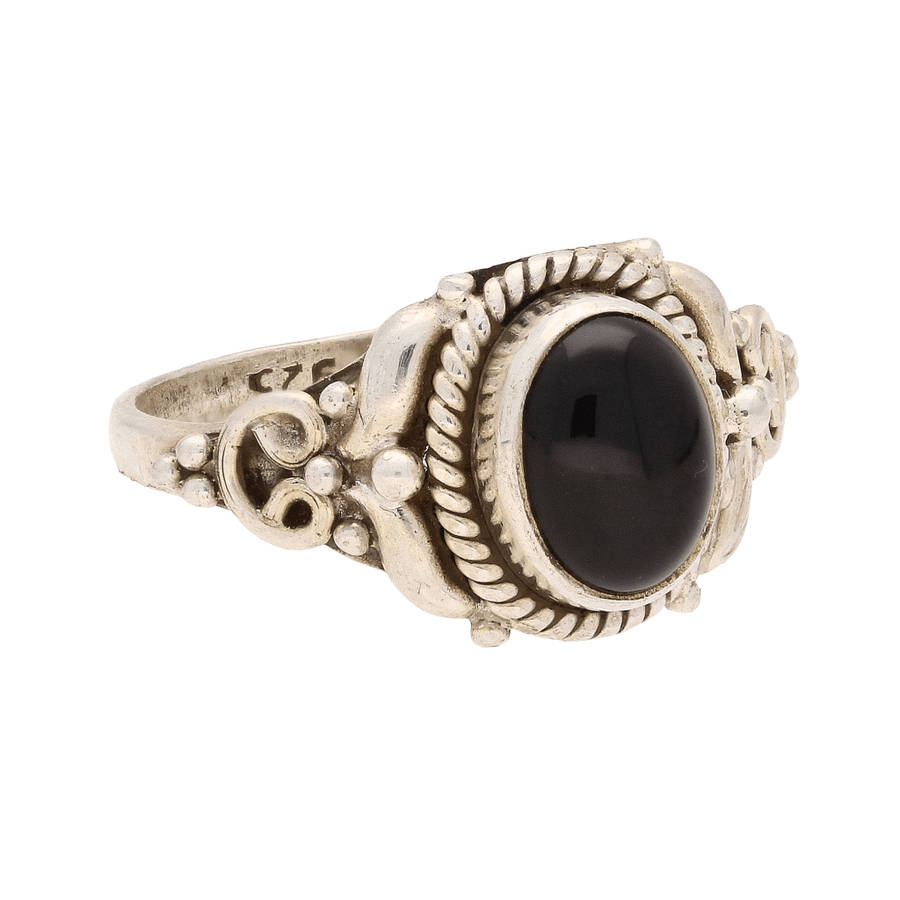 Black Onyx: Infinite Strength Sterling Silver Ring