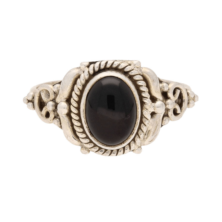 Black Onyx: Infinite Strength Sterling Silver Ring