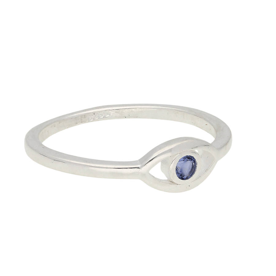 Evil Eye Sterling Silver Ring