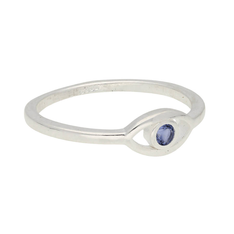 Evil Eye Sterling Silver Ring