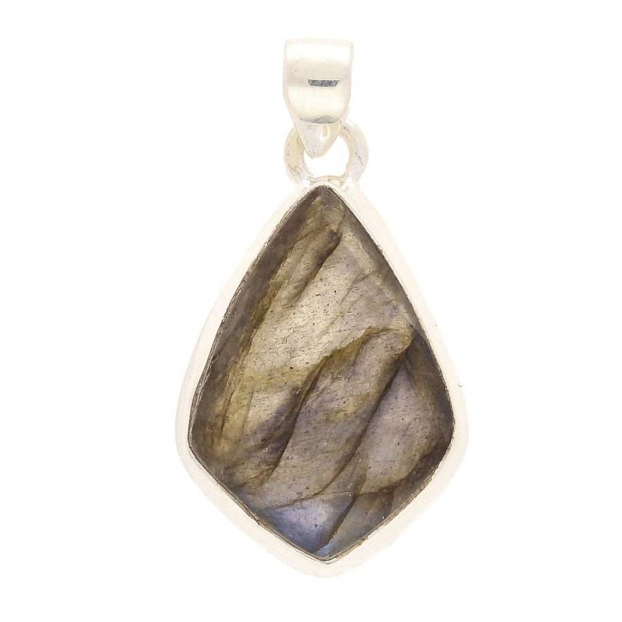 Faceted Labradorite Sterling Silver Necklace