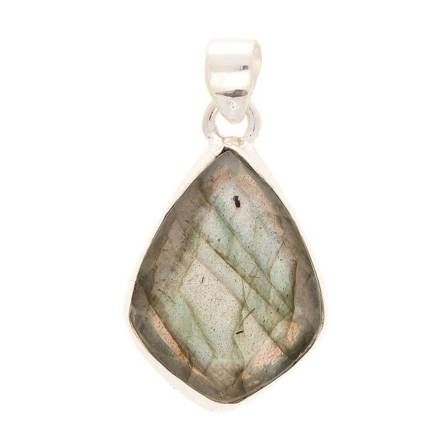 Faceted Labradorite Sterling Silver Necklace