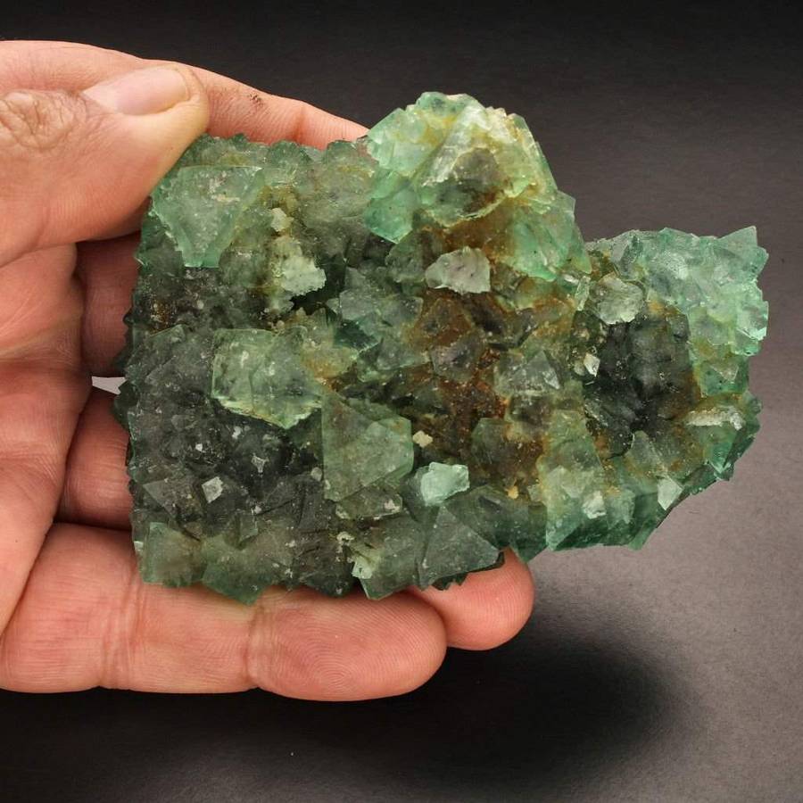 Fluorite Octahedra Cluster (Riemvasmaak)