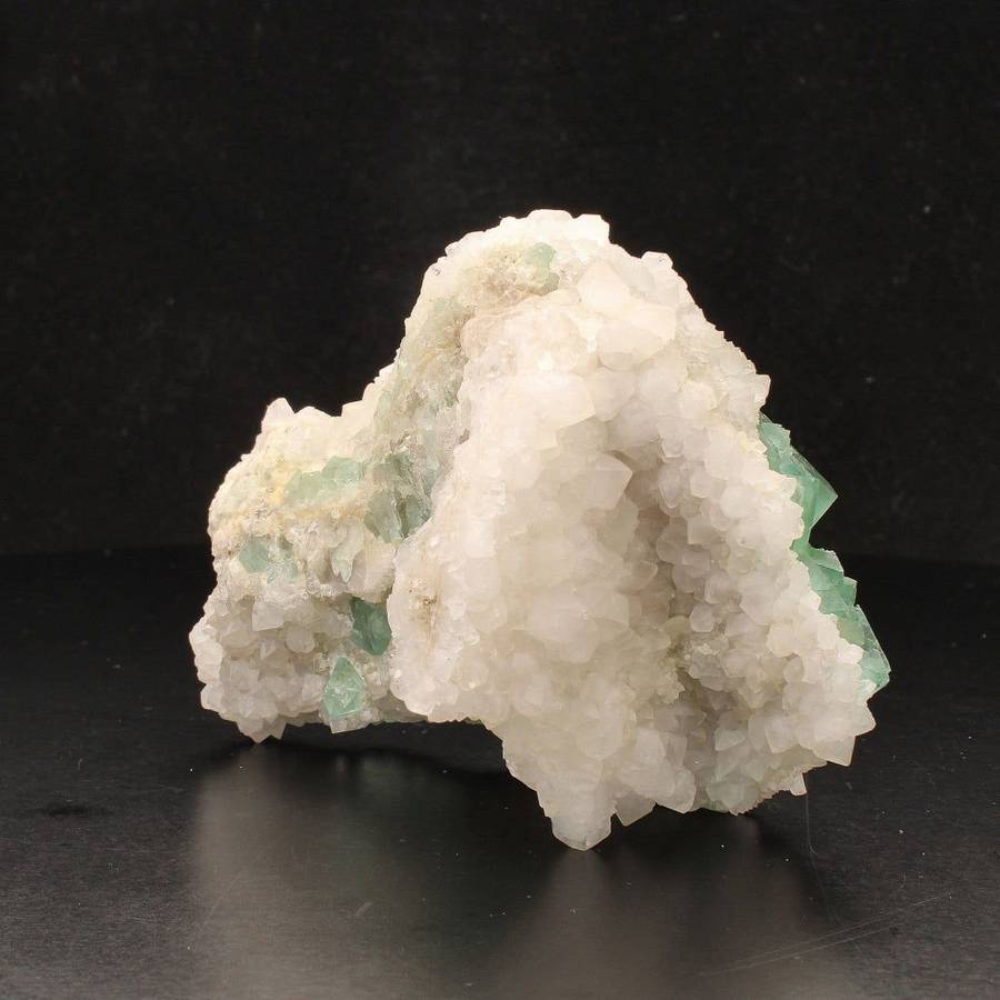 Quartz-Encrusted Fluorite Octahedra Beauty