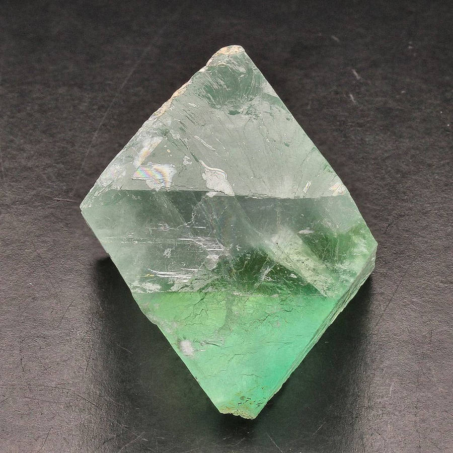 Natural Green Fluorite Octahedron