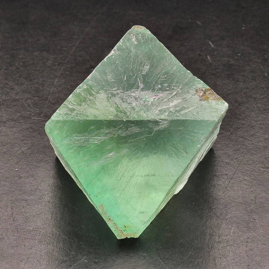 Natural Green Fluorite Octahedron