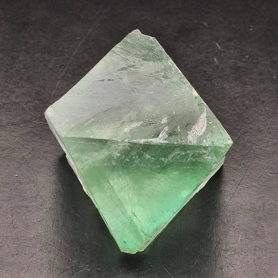 Natural Green Fluorite Octahedron