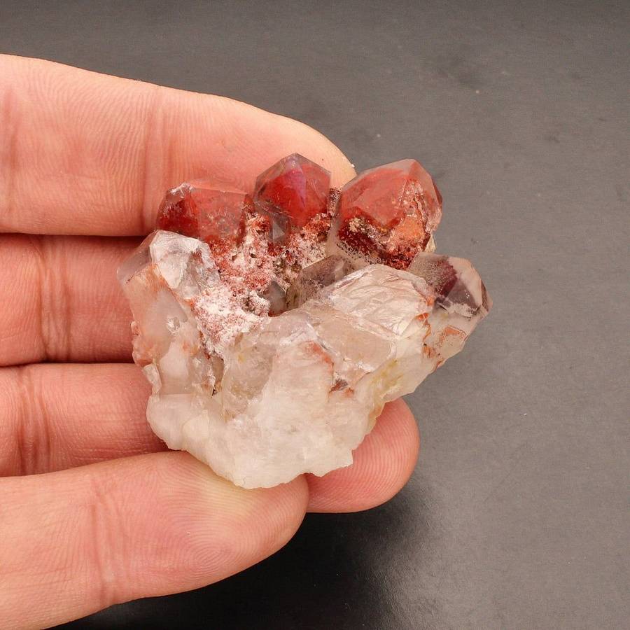 Orange River Phantom Quartz Crystal Small Cluster