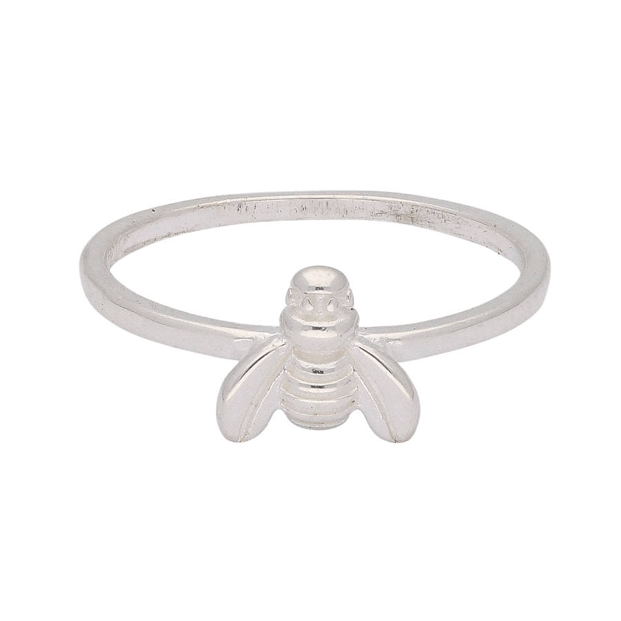 Small Bee Sterling Silver Ring