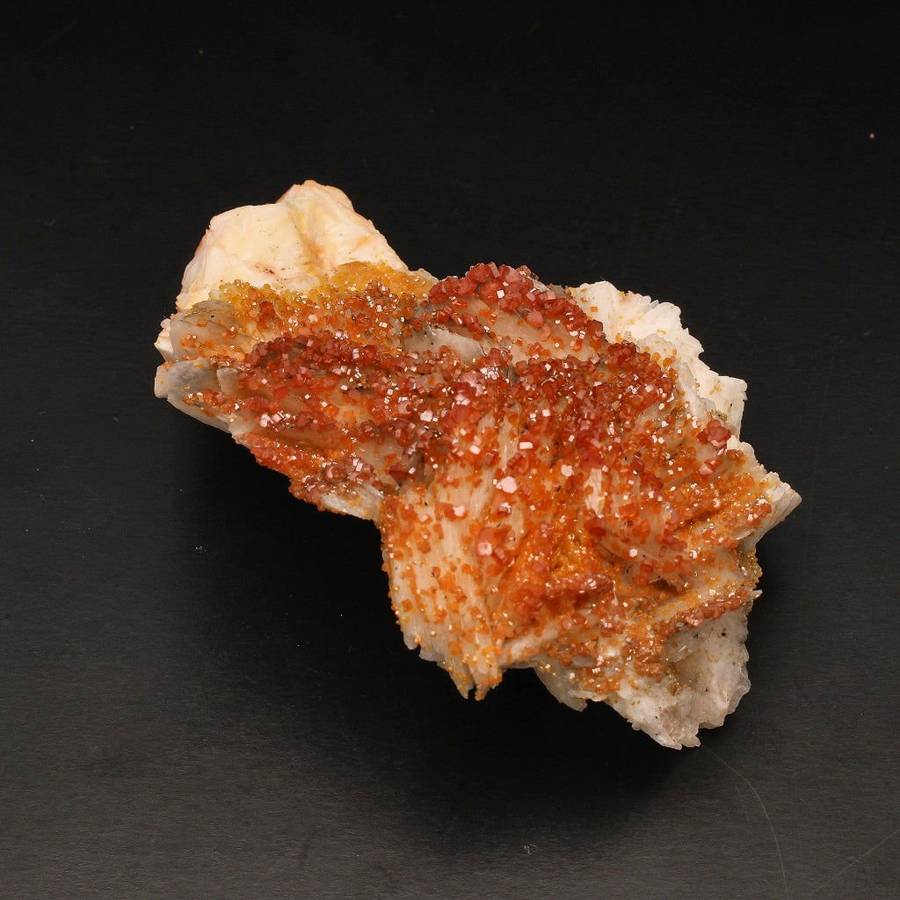 Vibrant Vanadinite Crystals on Barite