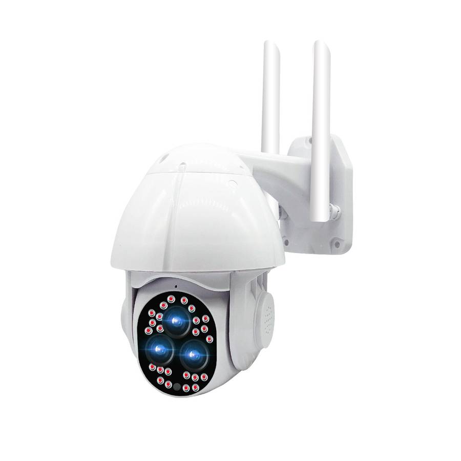 GUUDGO 24 LED +3HD Lenses Full color 1080P Camera Night Vight 355 PTZ 4X Zoom Rotation Outdoor Ca...