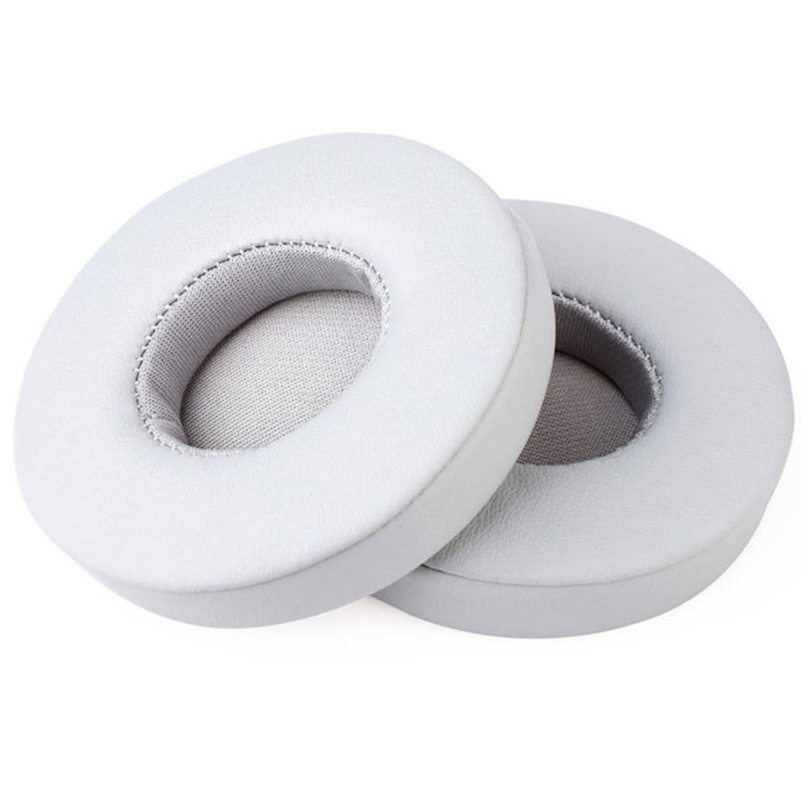 2Pcs Replacement Ear Pads Soft Cushion Cover Earmuff for Beats Solo 2 Headphone - White