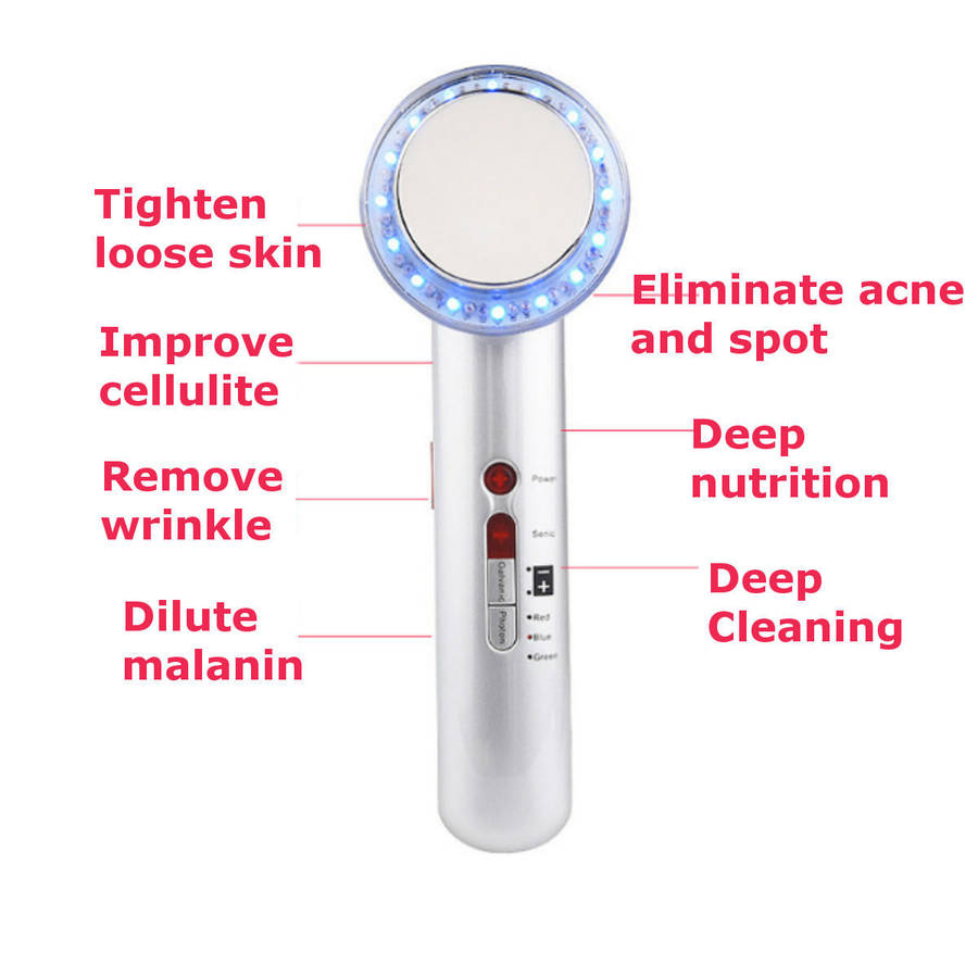 7 In 1 Ultrasonic Cavitation Body Fat Remover Cellulite Machine Electric Facial Massager - US Plug