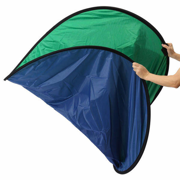 Green/Blue 2-in-1 Background Panel Popup Backdrop Reversible Collapsible Screen