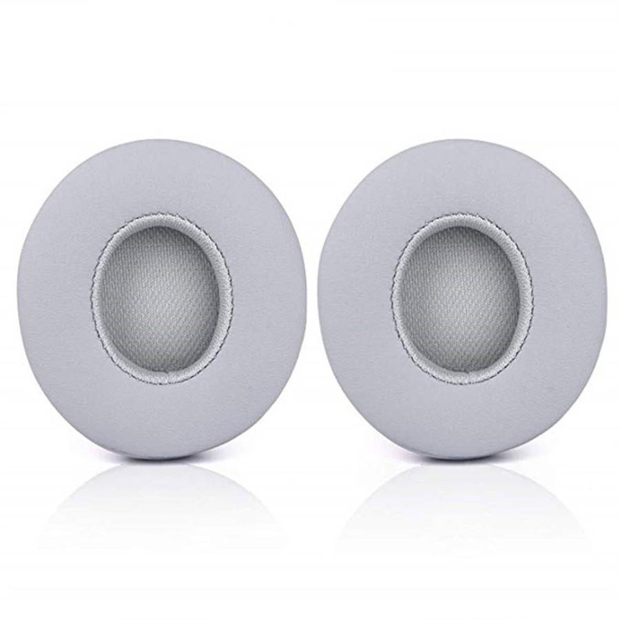 2Pcs Replacement Ear Pads Soft Cushion Cover Earmuff for Beats Solo 2 Headphone - White