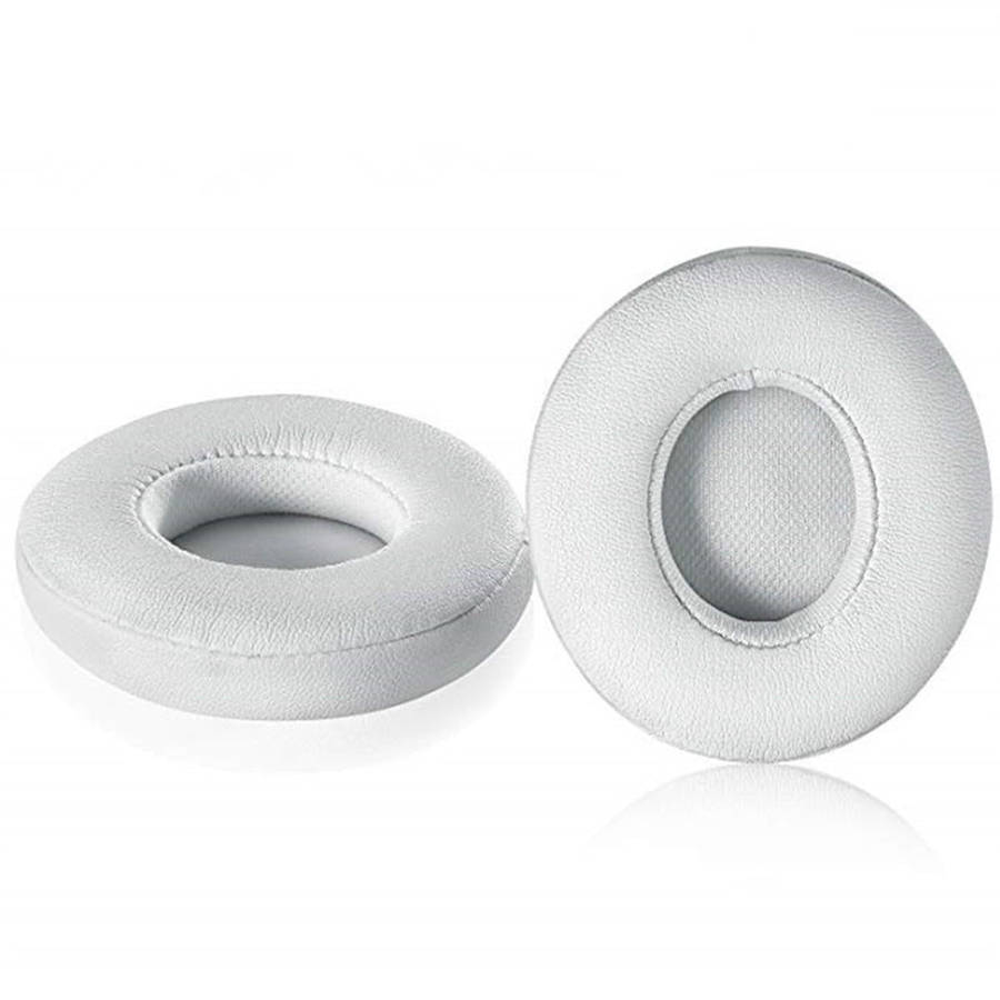 2Pcs Replacement Ear Pads Soft Cushion Cover Earmuff for Beats Solo 2 Headphone - White