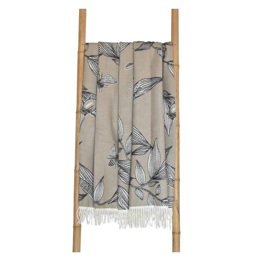 Entomology Cobblestone/Black Throw