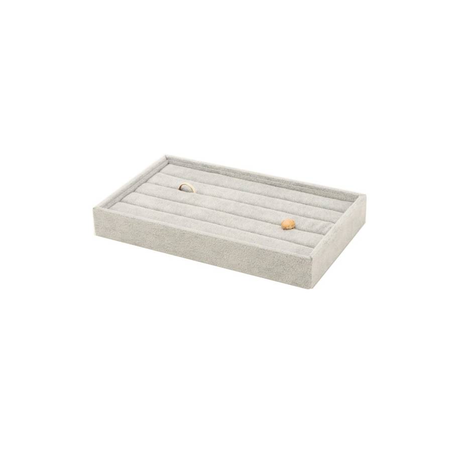 Grey Velvet Open Ring Tray