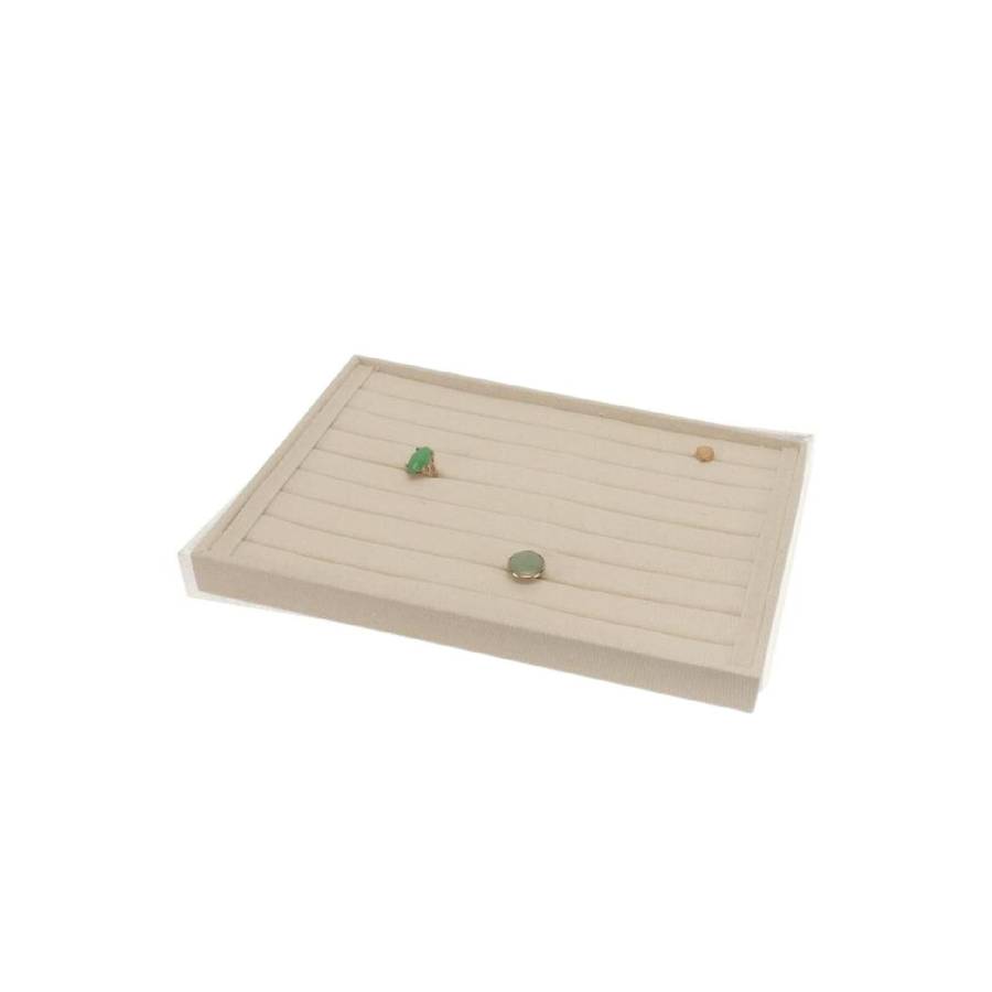 Light Linen Open Ring Tray