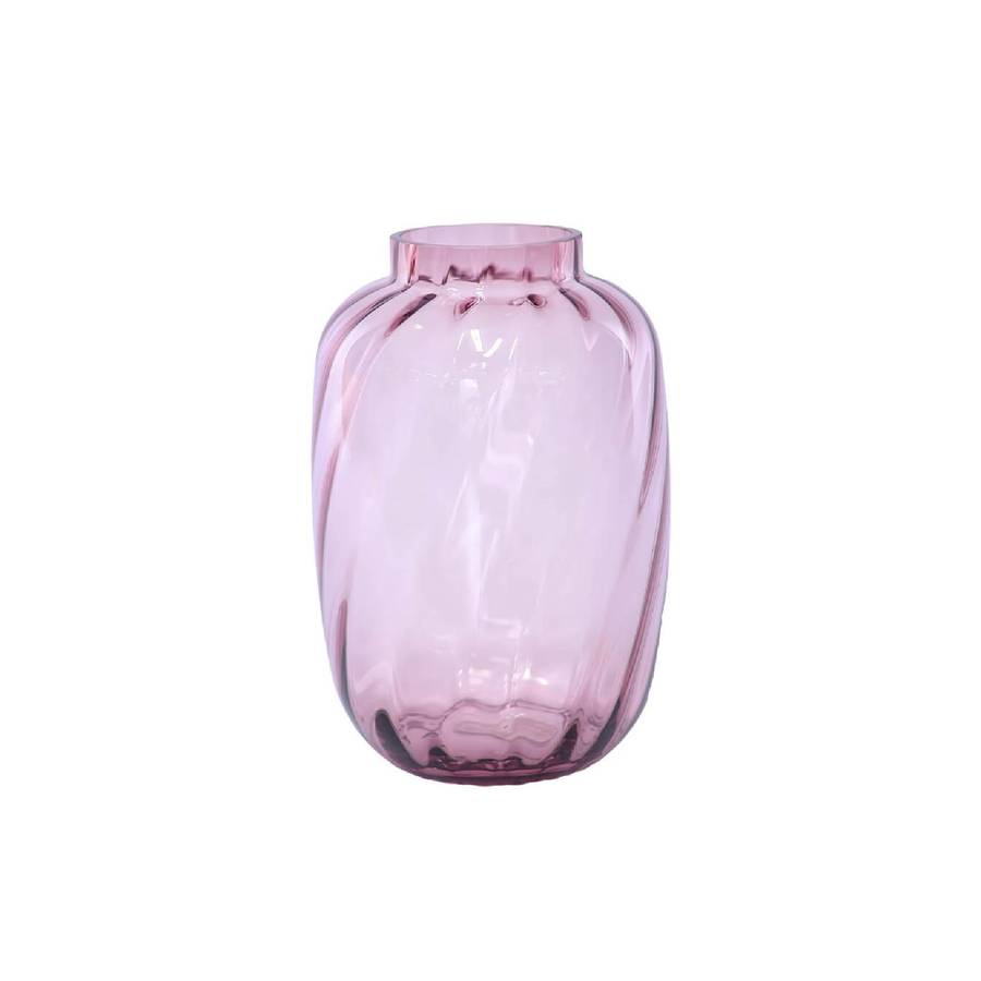 Pink Optic Glass Vase