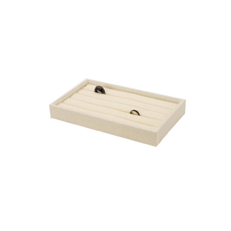 Light Linen Open Ring Tray