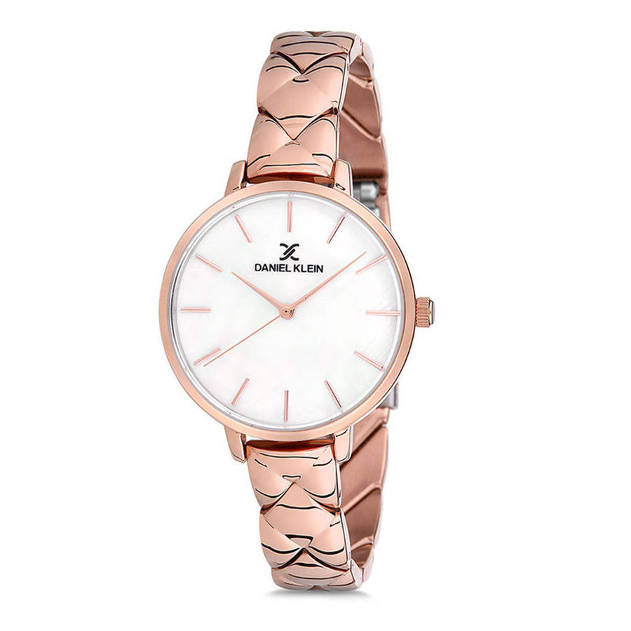 Daniel Klein Premium Watch DK12041-2 Rose Plated Stainless Steel Head With Mother Of Pearl Dial O...