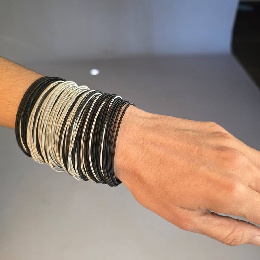 Unisex Spring Bracelet x 13 - Black