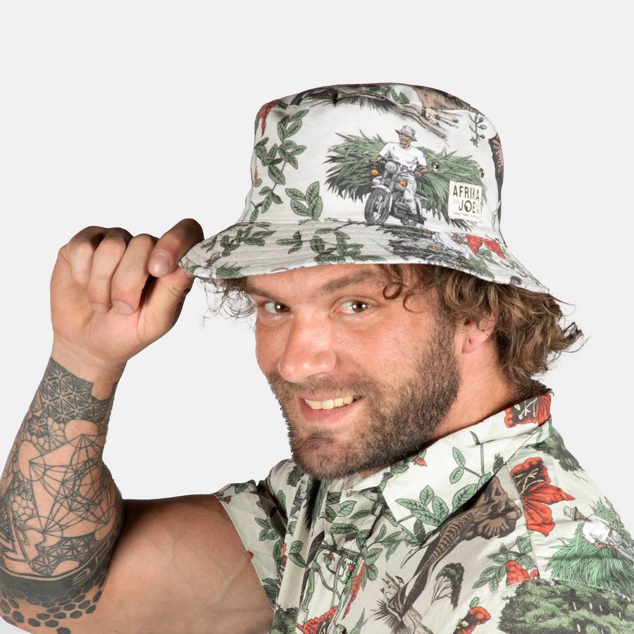 Men's Sausage Tree  Bucket Hat - Stone