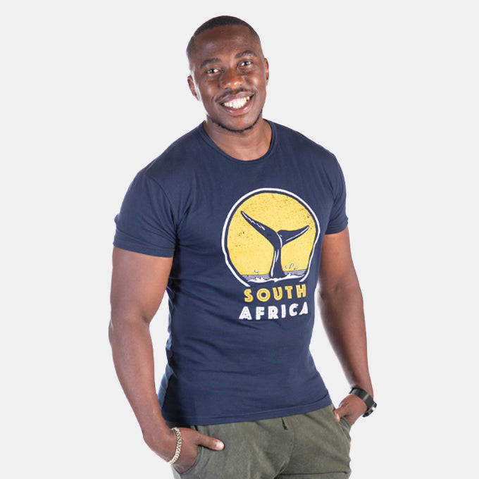 Men's fitted South Africa Whale T
