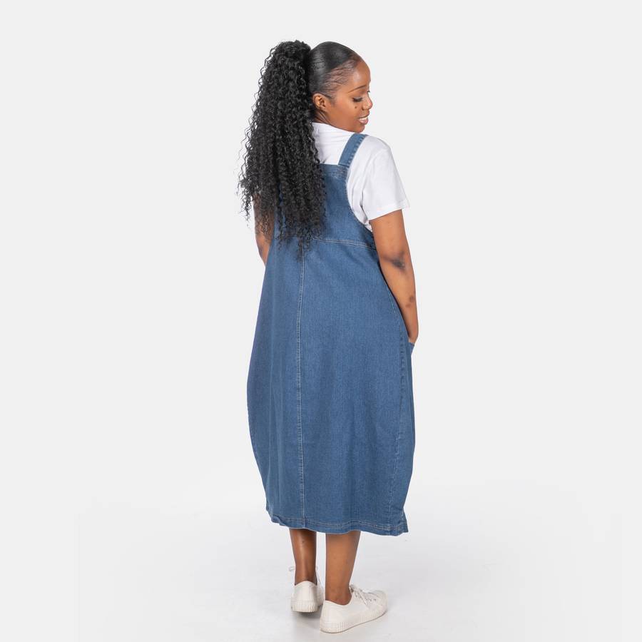 Ladies' Denim Pinafore - Denim