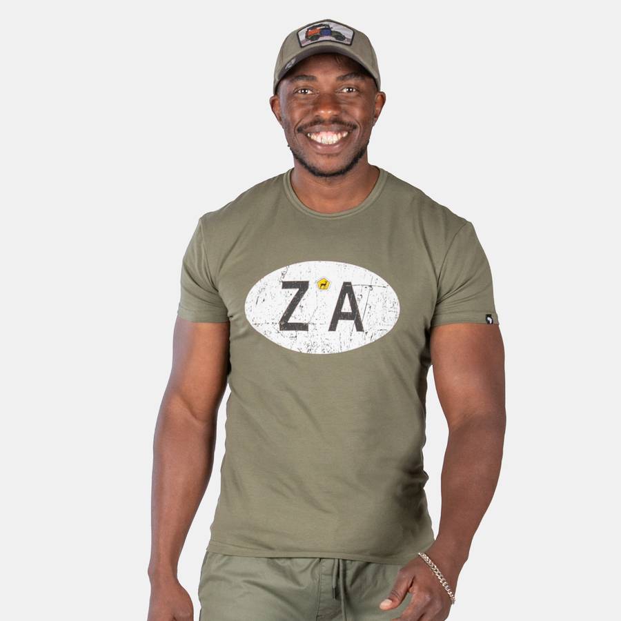 Men's Short Sleeve ZA T-Shirt - Olive