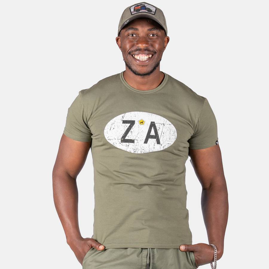 Men's Short Sleeve ZA T-Shirt - Olive