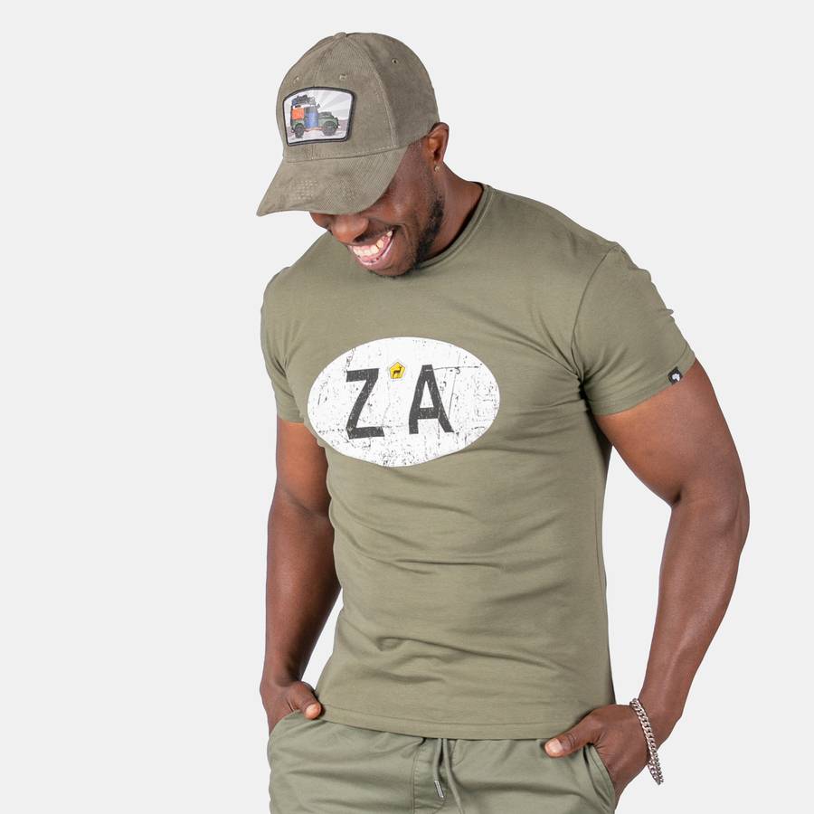 Men's Short Sleeve ZA T-Shirt - Olive